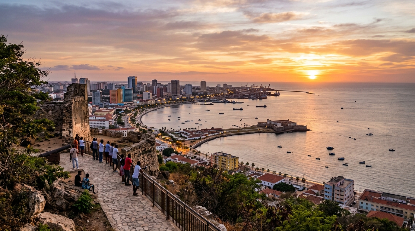 Morro da Cruz panoramic vantage point in Luanda Angola